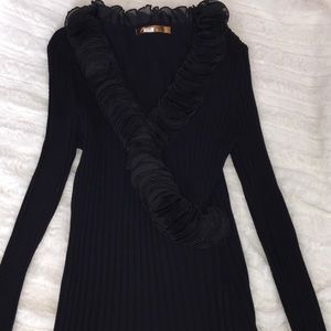 Black Ribbed Sweater